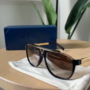 Men’s Black and Gold Louis Vuitton Sunglasses
